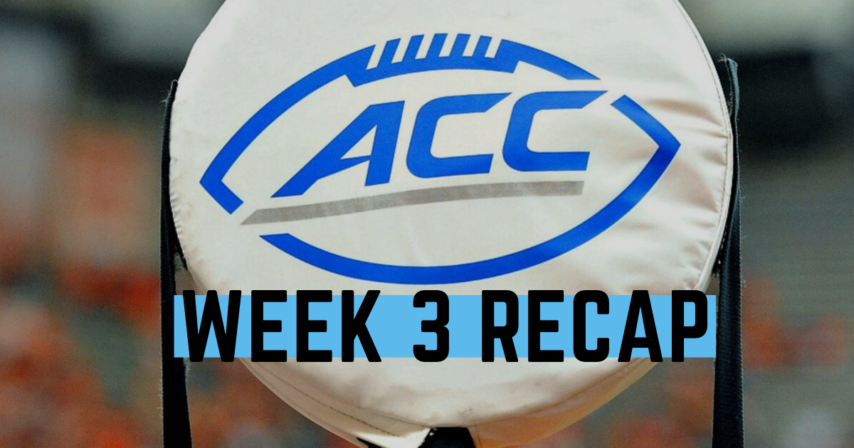 ACC Football Week 3 Recap